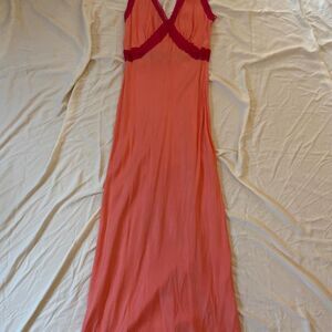 Vrg-grl Women's Pink and Red Dress